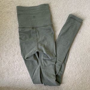 Green Lululemon High Rise Full Length Leggings